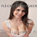 Lonely women Hico